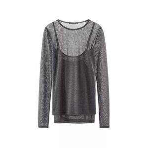 Zara Gray Long Sleeve Tee